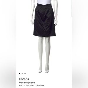 Escada Black Pencil Skirt
